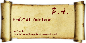 Prádl Adrienn névjegykártya